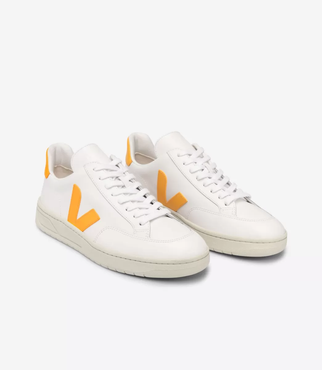 V-12 LEATHER WHITE OURO>VEJA Cheap