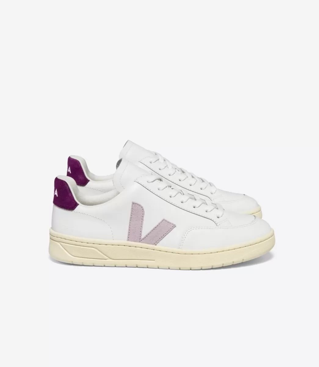 V-12 LEATHER WHITE PARME MAGENTA>VEJA Online