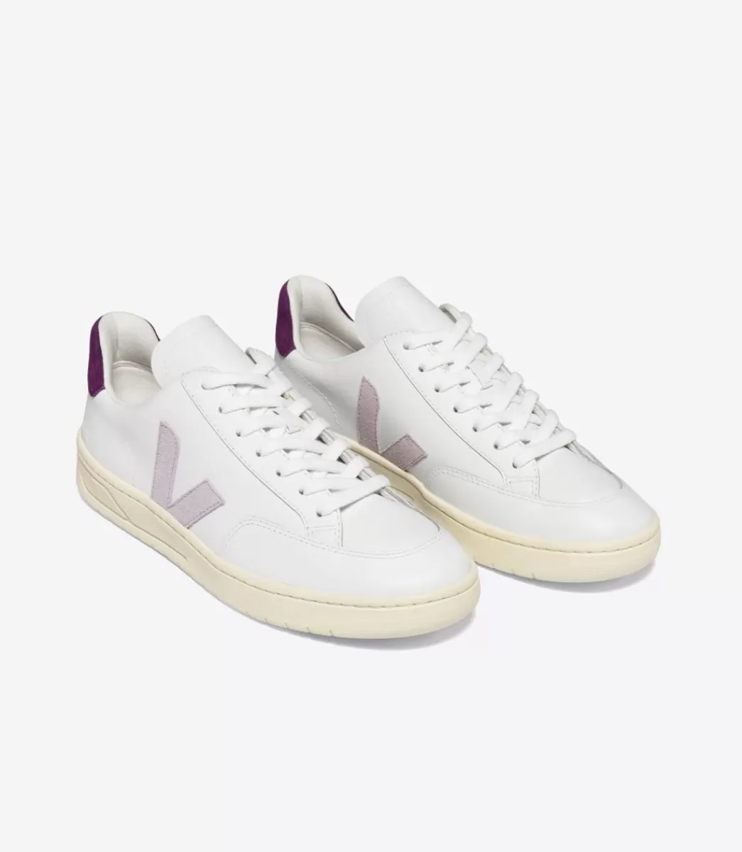V-12 LEATHER WHITE PARME MAGENTA>VEJA Online
