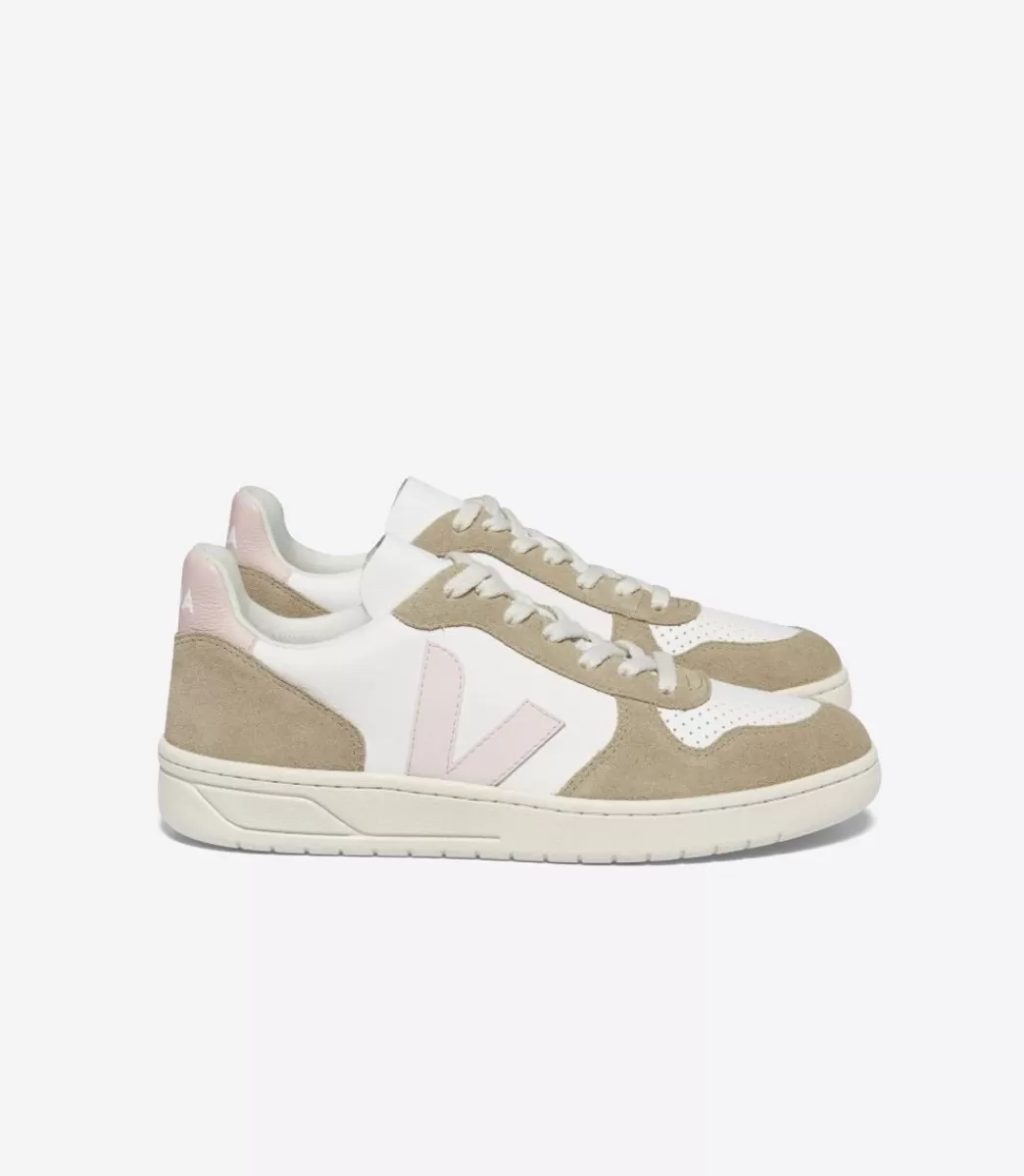 V-10 LEATHER WHITE PETALE SAHARA>VEJA Fashion
