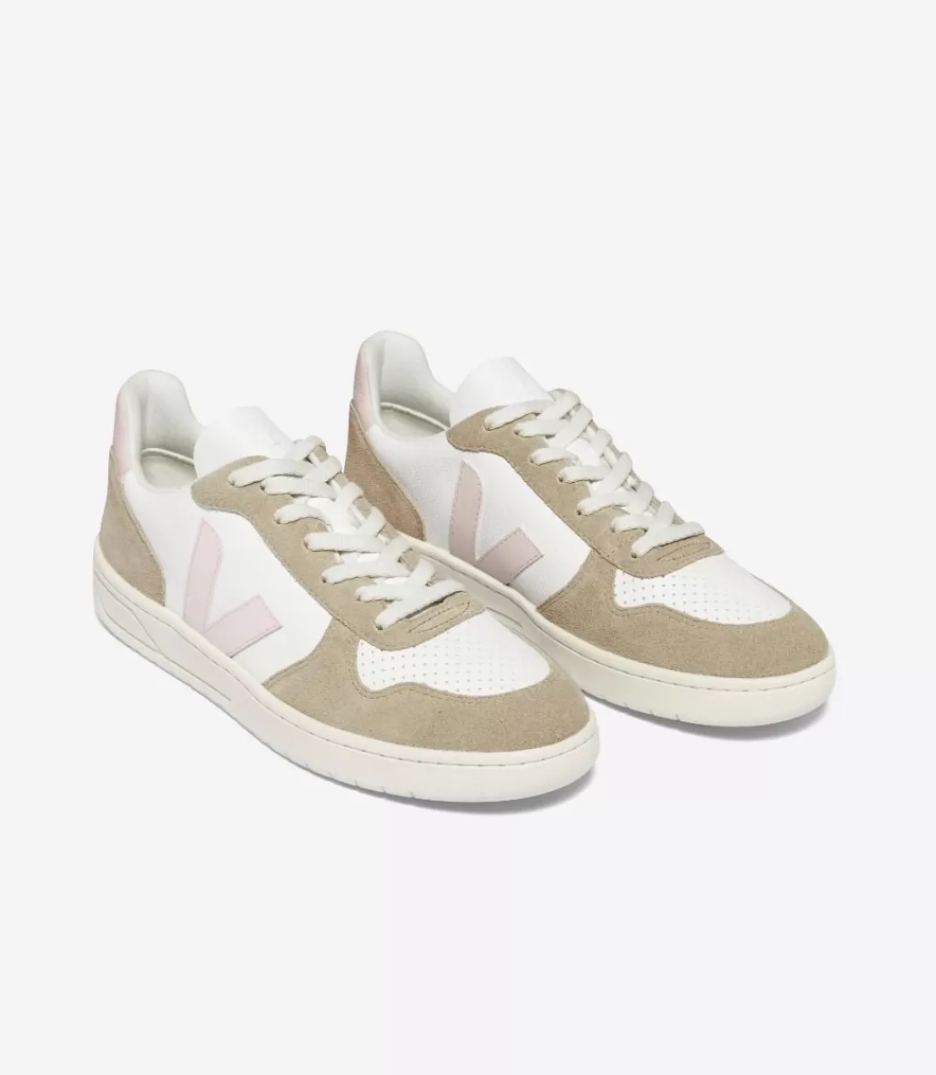 V-10 LEATHER WHITE PETALE SAHARA>VEJA Fashion