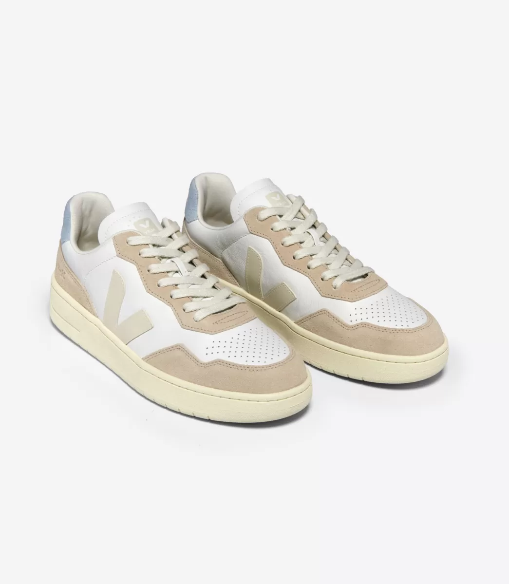 V-90 LEATHER WHITE PIERRE STEEL>VEJA Outlet