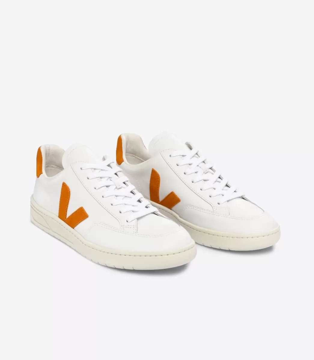 V-12 LEATHER WHITE PUMPKIN>VEJA Store