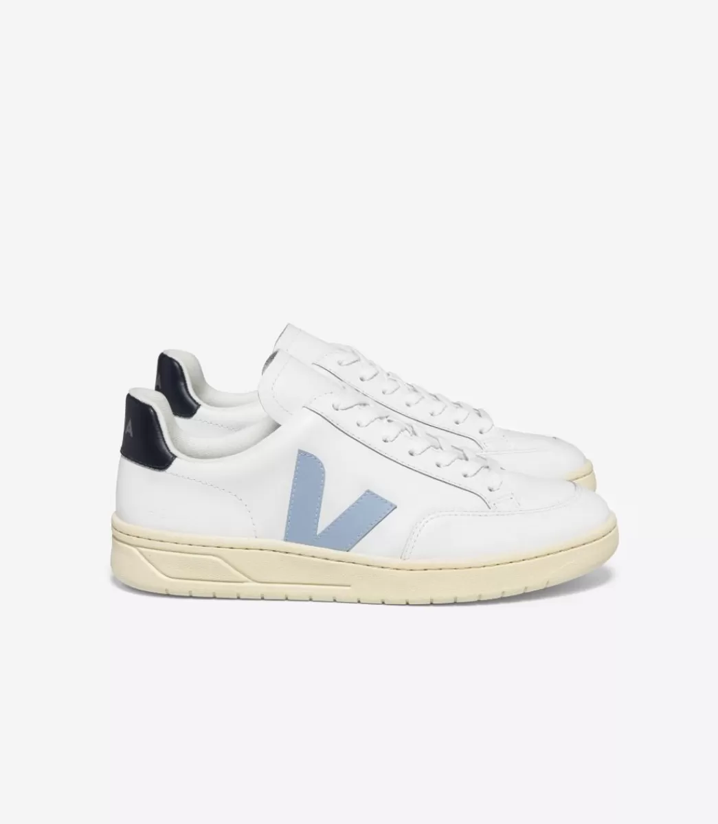 V-12 LEATHER WHITE STEEL NAUTICO>VEJA Outlet