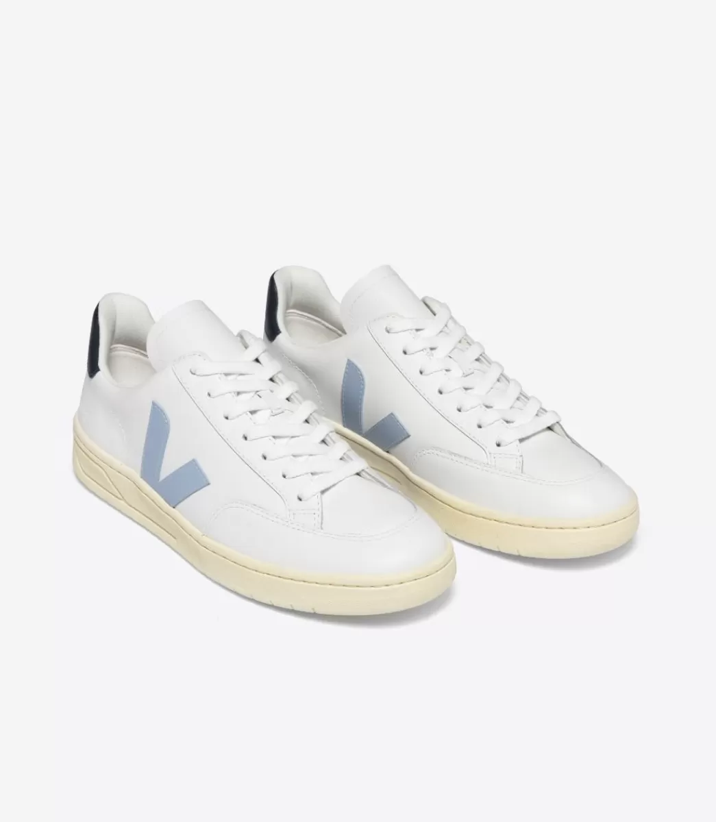 V-12 LEATHER WHITE STEEL NAUTICO>VEJA Outlet