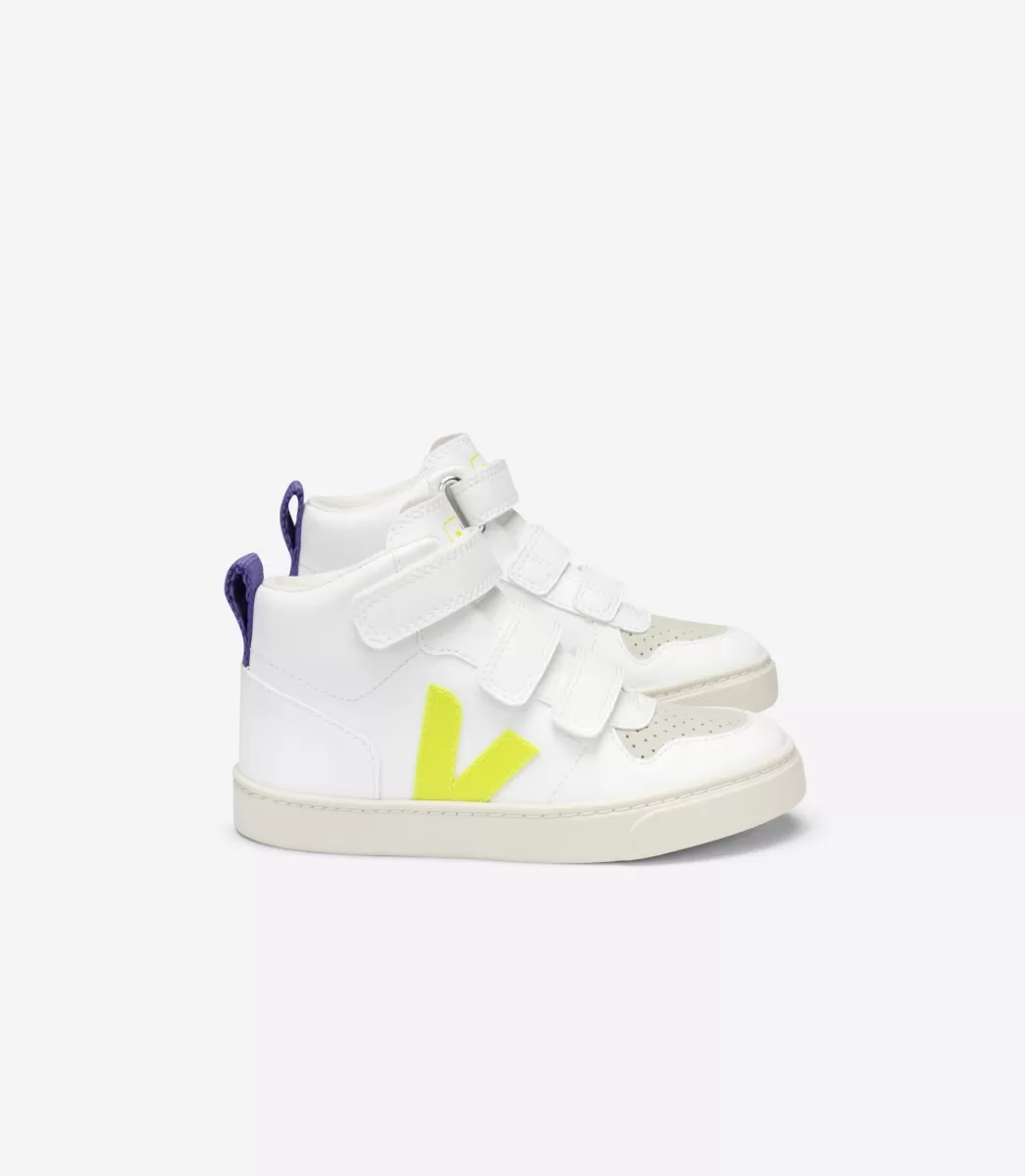 V-10 MID CWL WHITE JAUNE FLUO PURPLE>VEJA Cheap
