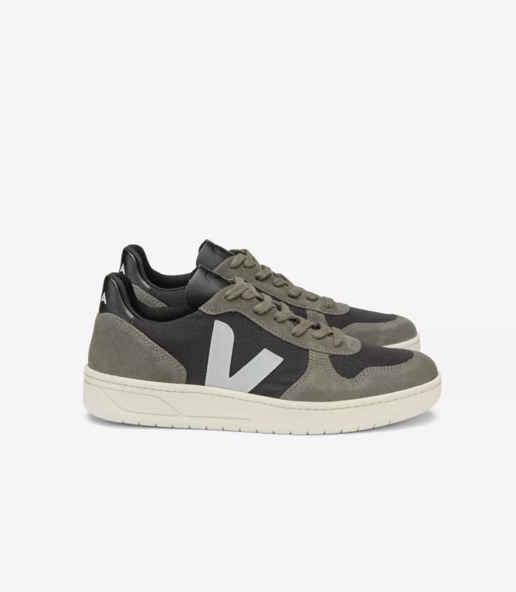 V-10 RIPSTOP BLACK OXFORD GREY MUD>VEJA Best