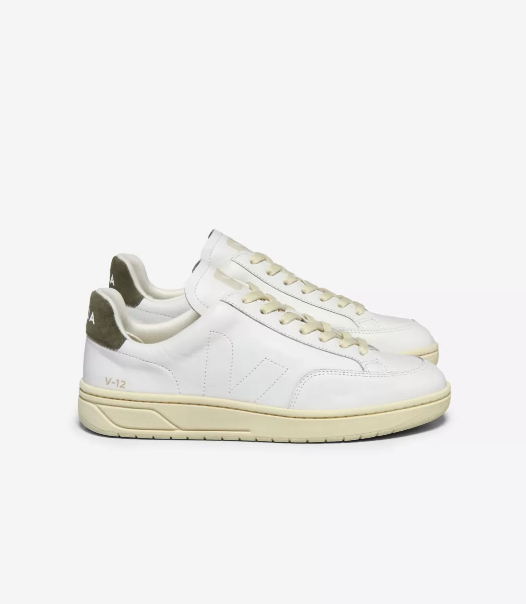 V-12 STITCH LEATHER WHITE KAKI>VEJA Outlet