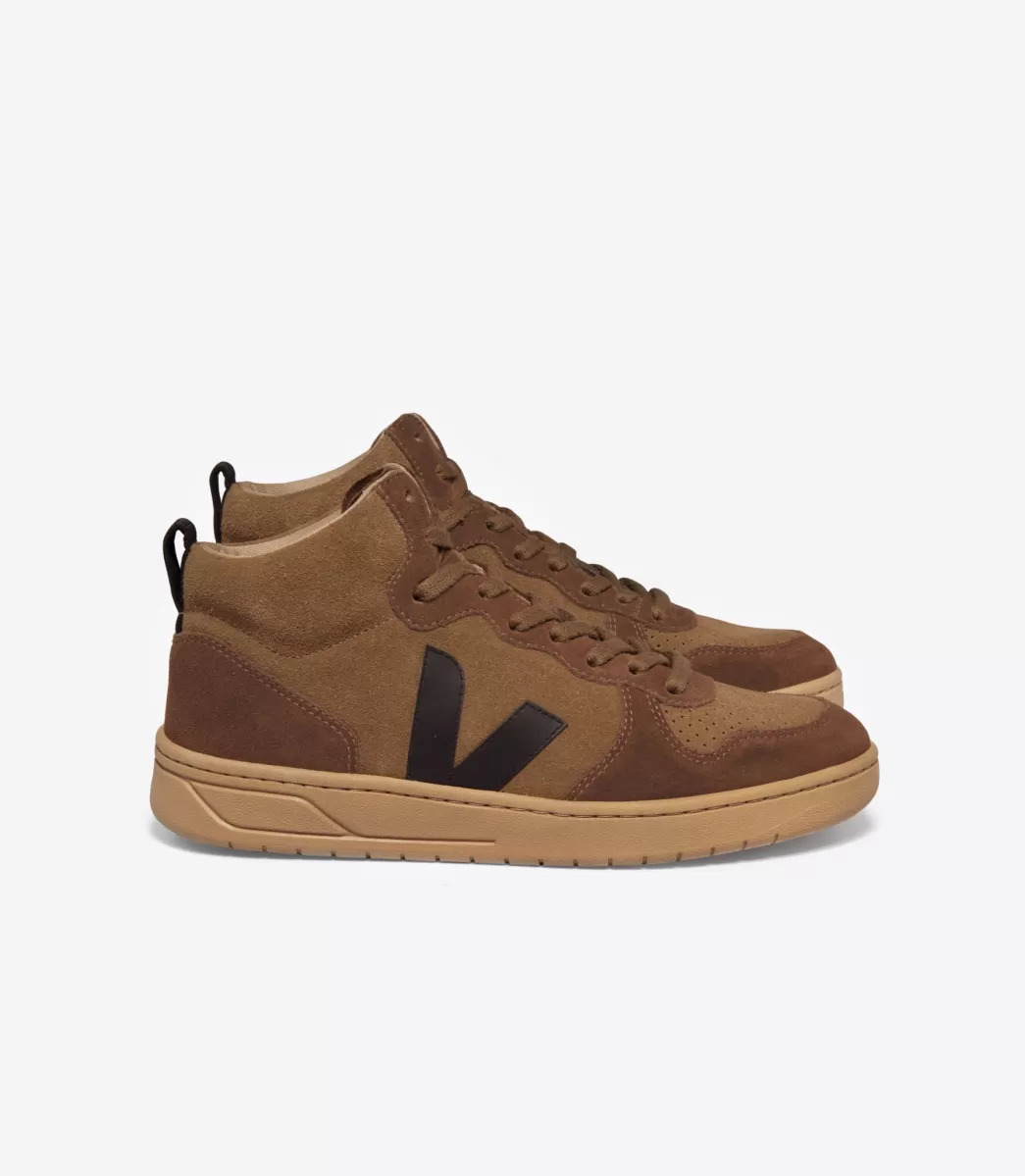 V-15 SUEDE BROWN BLACK>VEJA Clearance