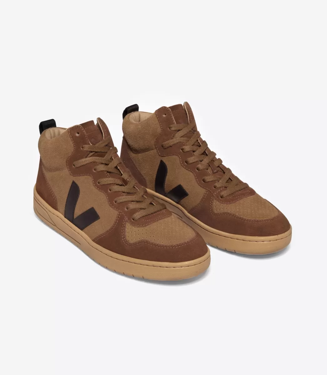 V-15 SUEDE BROWN BLACK>VEJA Clearance