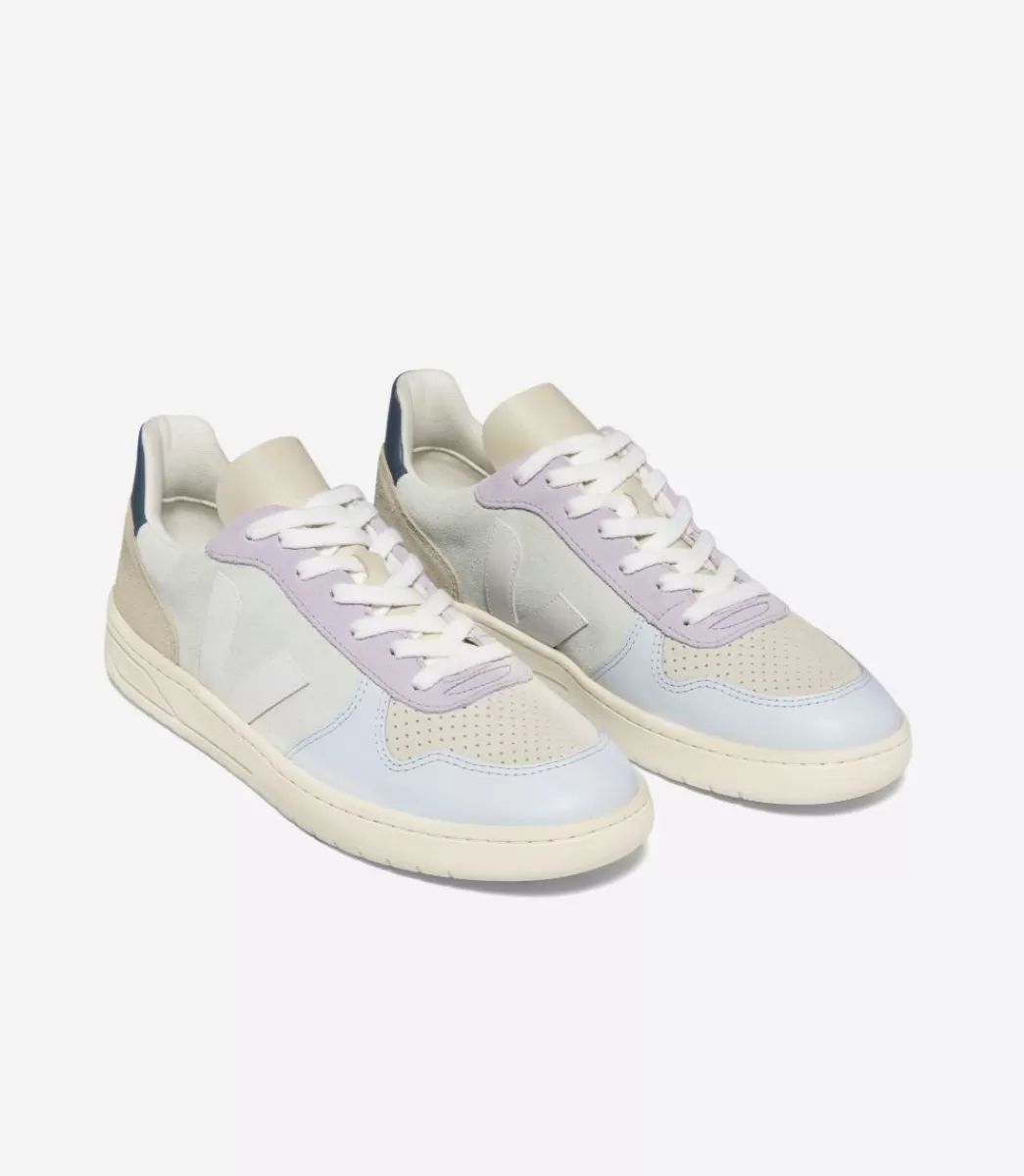 V-10 SUEDE JADE WHITE MULTICO>VEJA Flash Sale