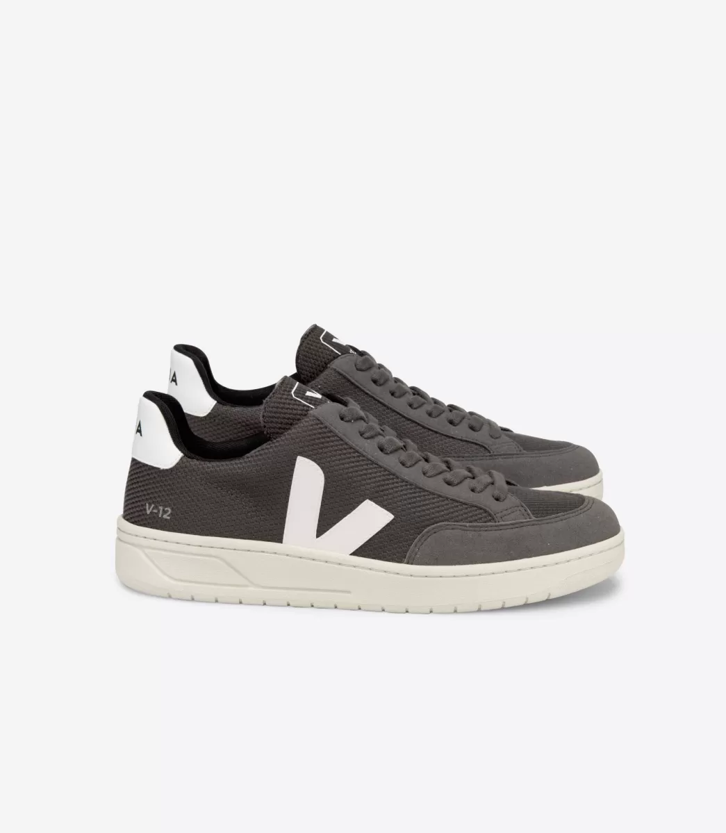 V-12 VEGAN B-MESH GRAFITE WHITE>VEJA New