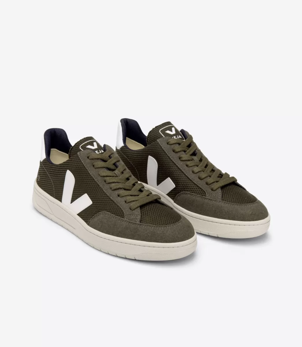 V-12 VEGAN B-MESH OLIVE WHITE>VEJA Fashion