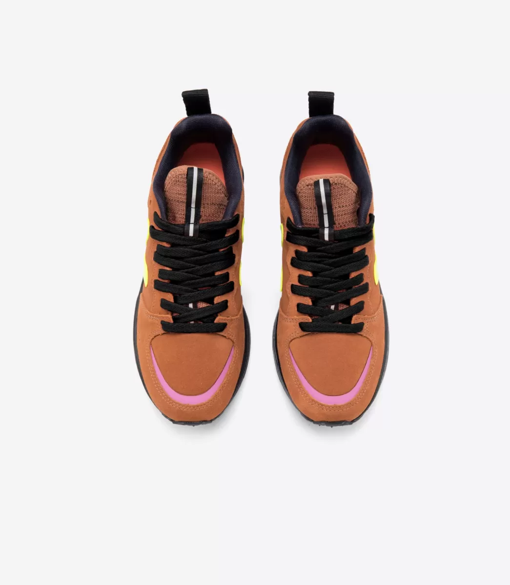 VENTURI SUEDE TUILE JAUNE FLUO BLACK SOLE>VEJA Best Sale