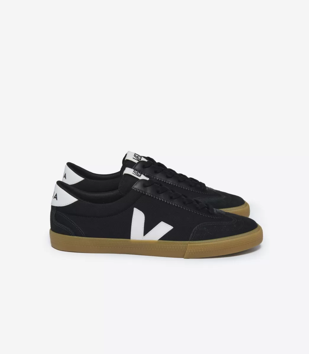 VOLLEY CANVAS BLACK WHITE NATURAL>VEJA New
